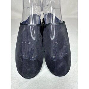 Jeffrey Campbell Nutcracker Black Flats Women's Size 7 Mesh Mules Ballet NWOT